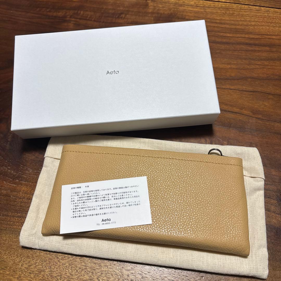 Aeta アエタ PG17 LONG WALLET BEIGE 新品
