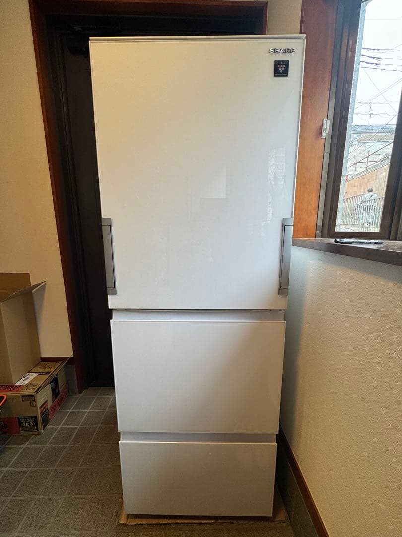 SHARP 冷蔵庫 SJ-GW35F-W ホワイト 350L