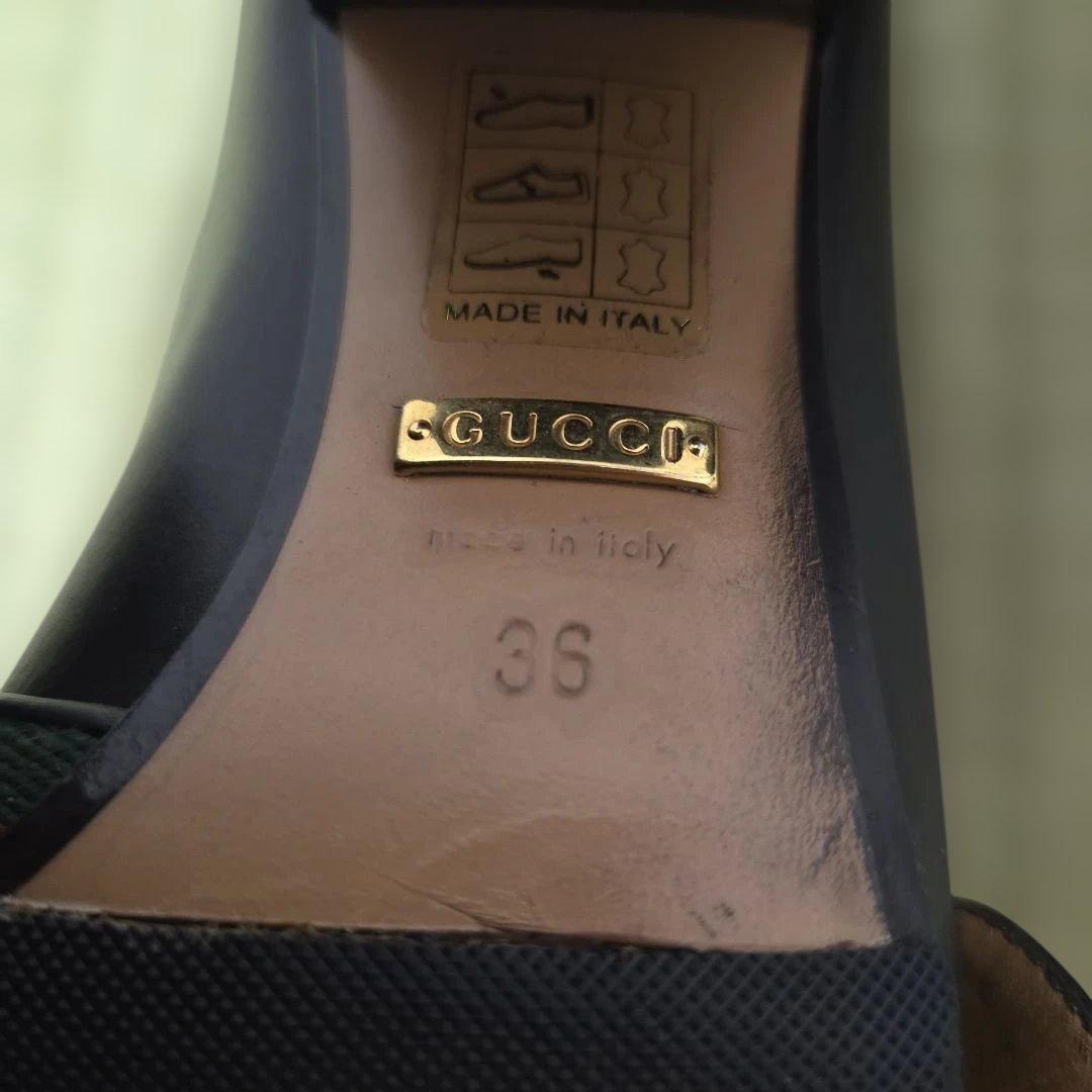 GUCCI マーモント シェリーライン パンプス 黒 36 GG