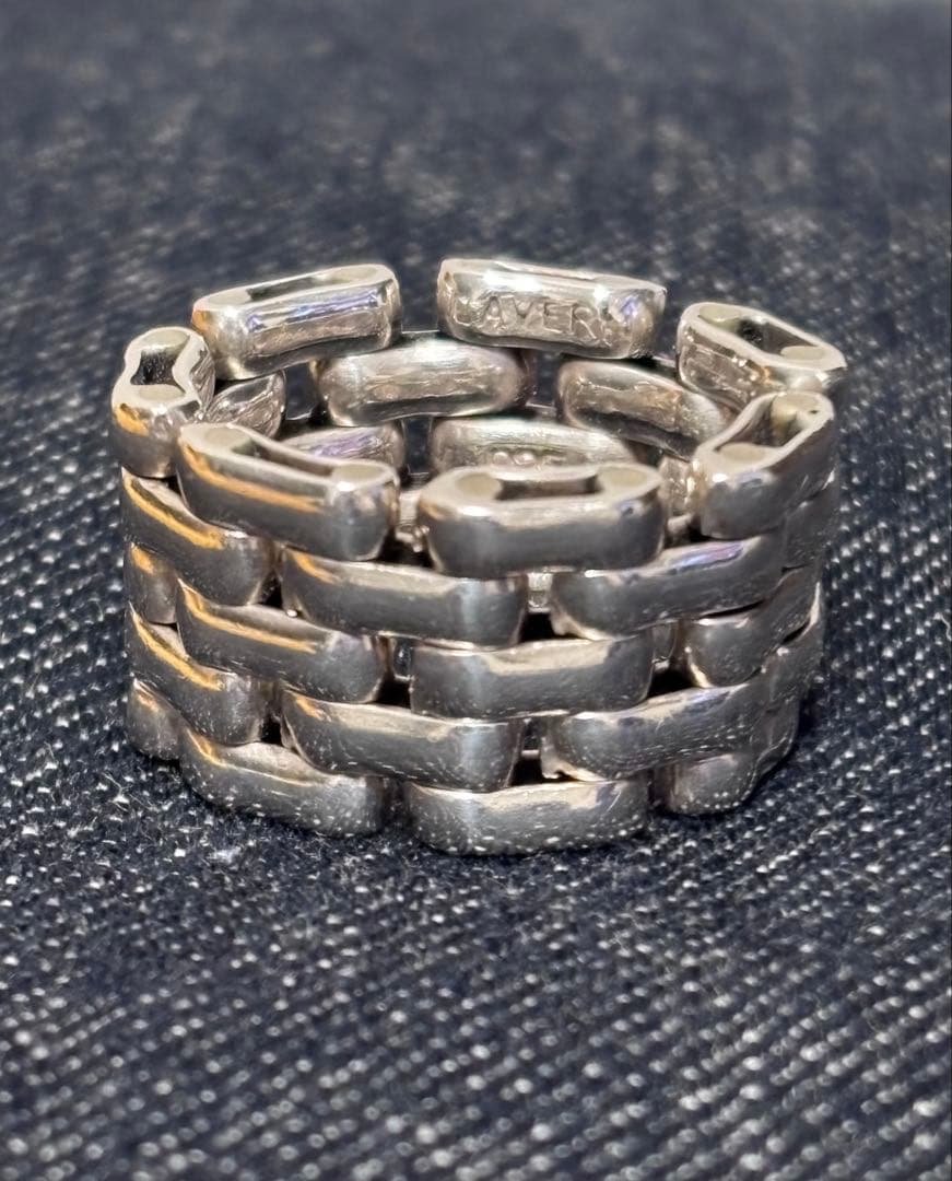 極美品★LAVER 5 LINK RING ラバー ピンキーリング 9号 925