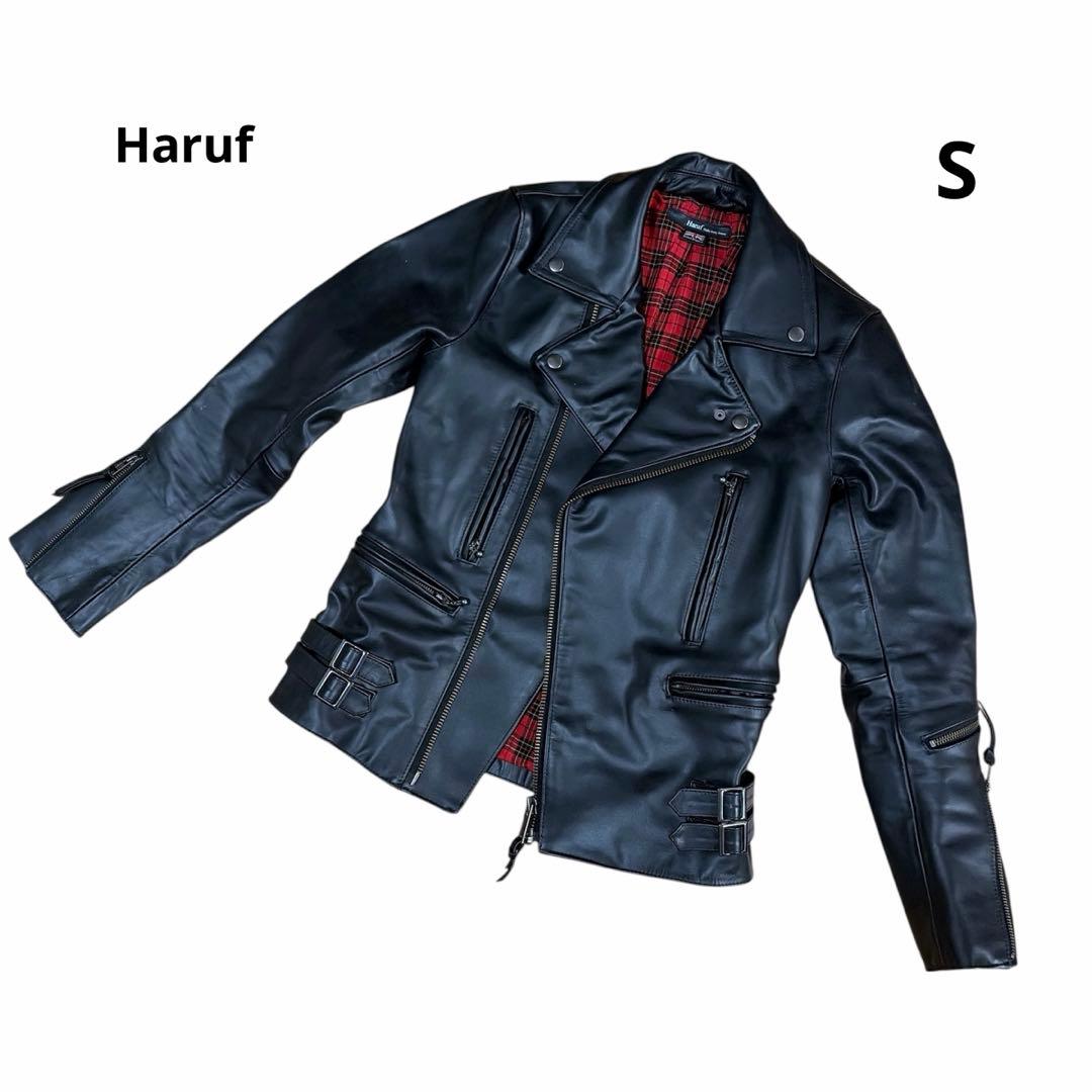 【激レア】Haruf ハルフUK ダブルライダース　　ホースレザージャケットS