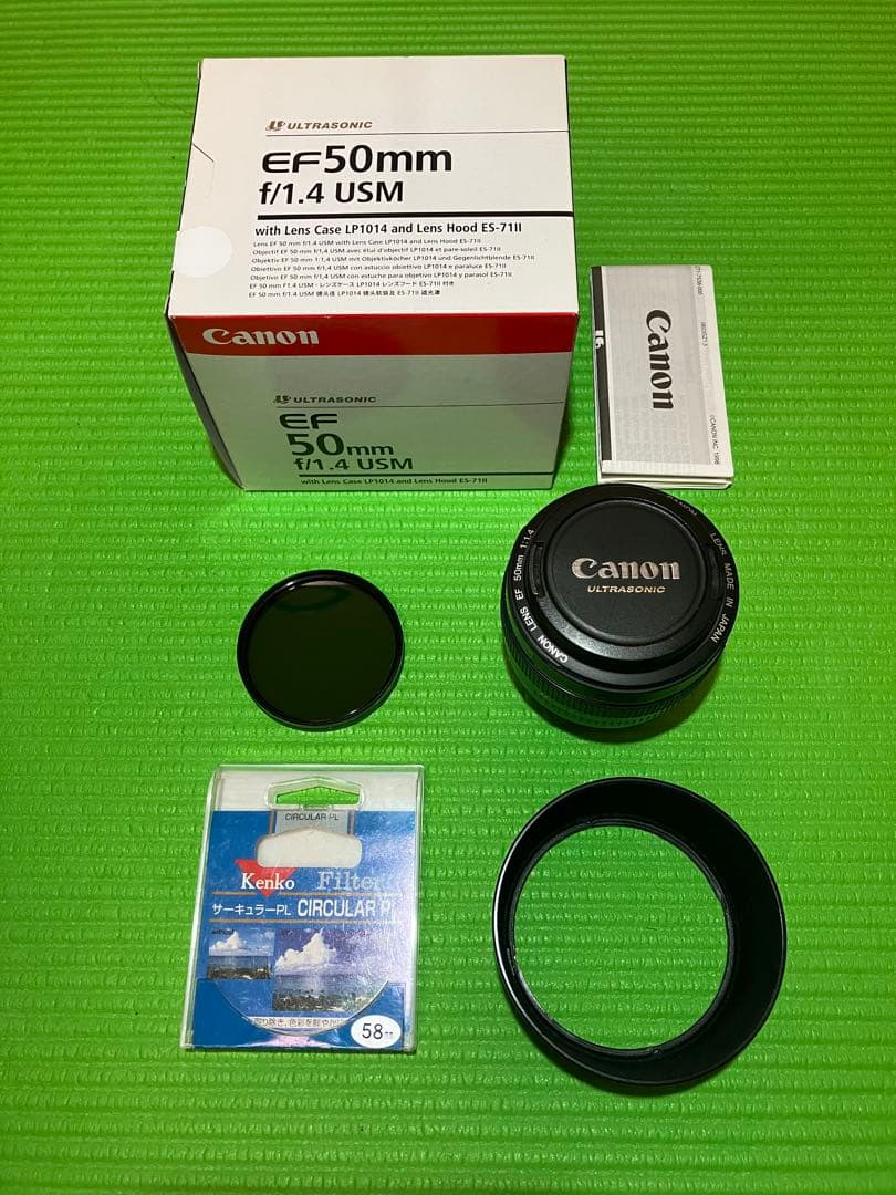 Canon EF 50mm f/1.4 USM レンズ PLフィルター