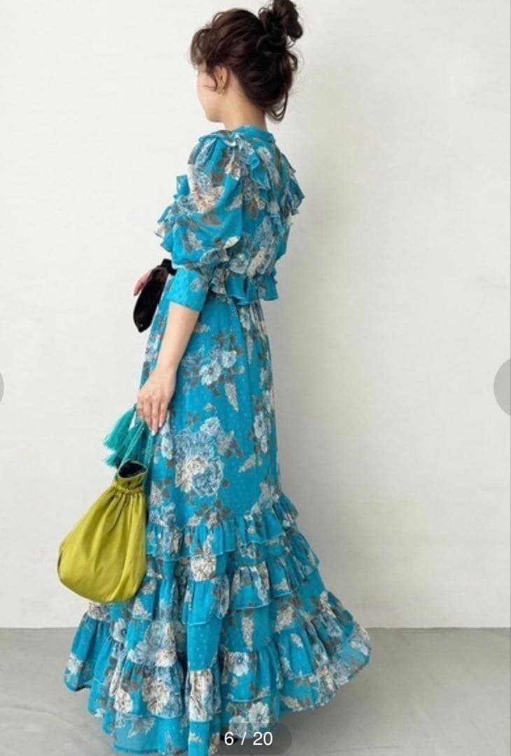 Lily Brown × KEITAMARUYAMA ロマンティック柄ワンピース