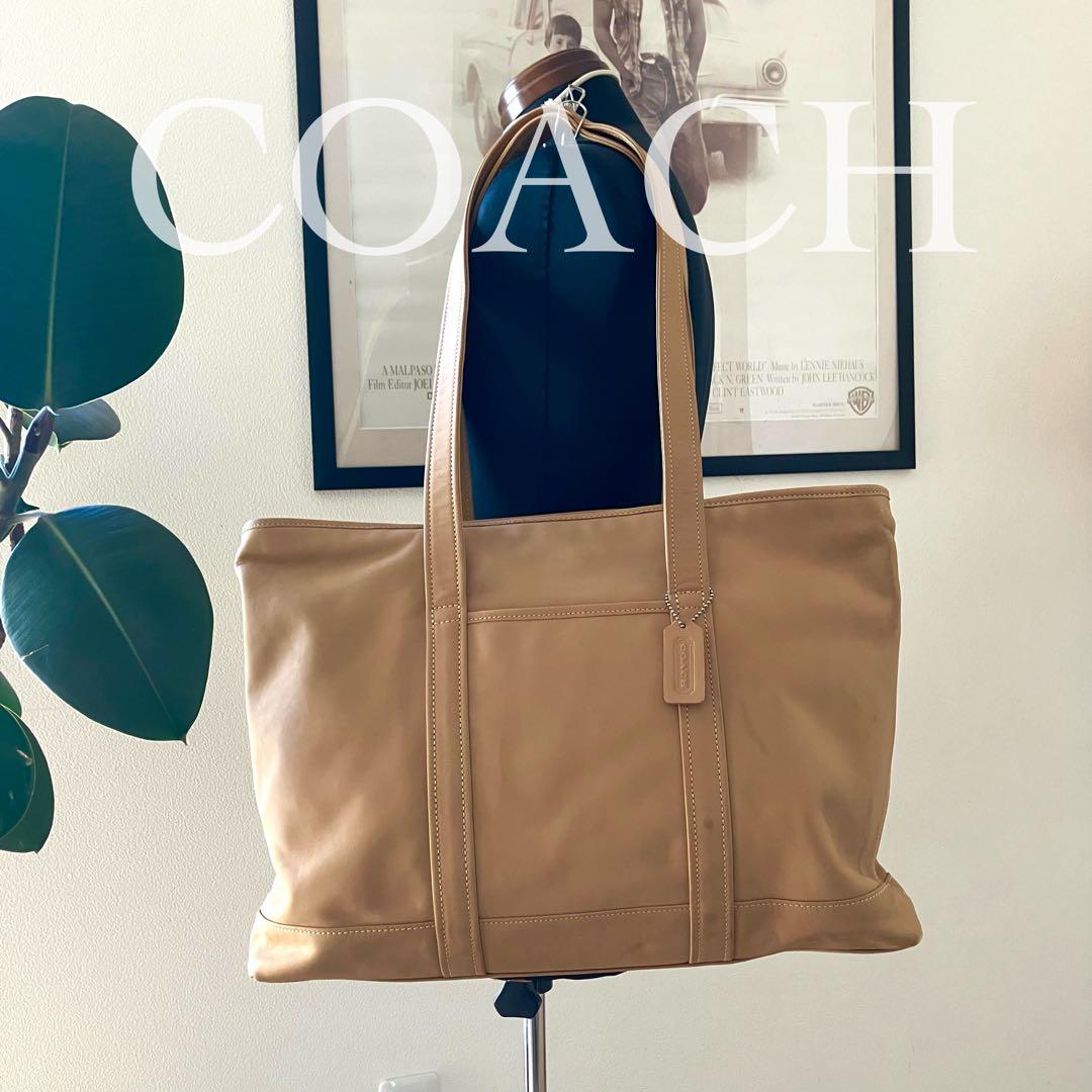 【上質】オールドコーチ レザートート キャメル A4収納可・軽量 ビジネス 肩掛